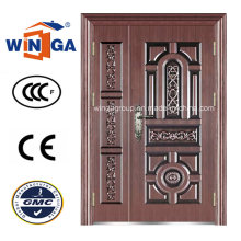 Antique Style Exterior Security Iron Metal Steel Copper Door (W-STZ-06)